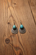 Tooled Turquoise Dangles