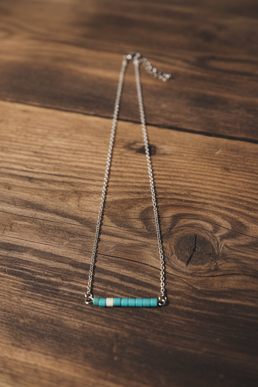 Turquoise Bar Necklace