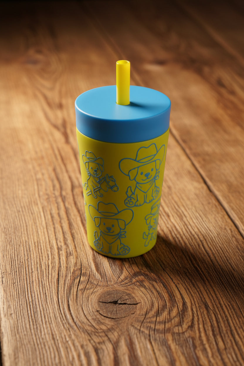Cowboy Pup Kids Tumbler