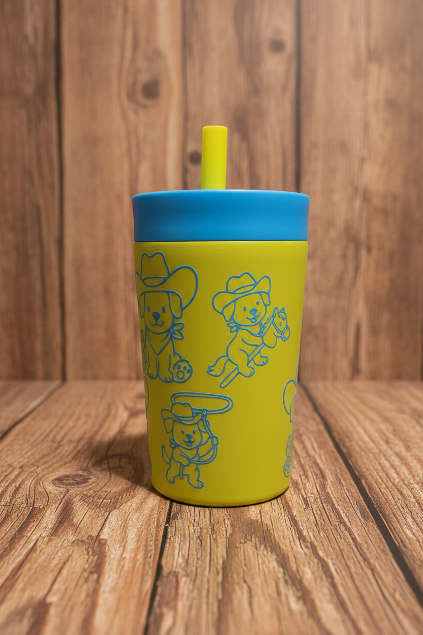 Cowboy Pup Kids Tumbler