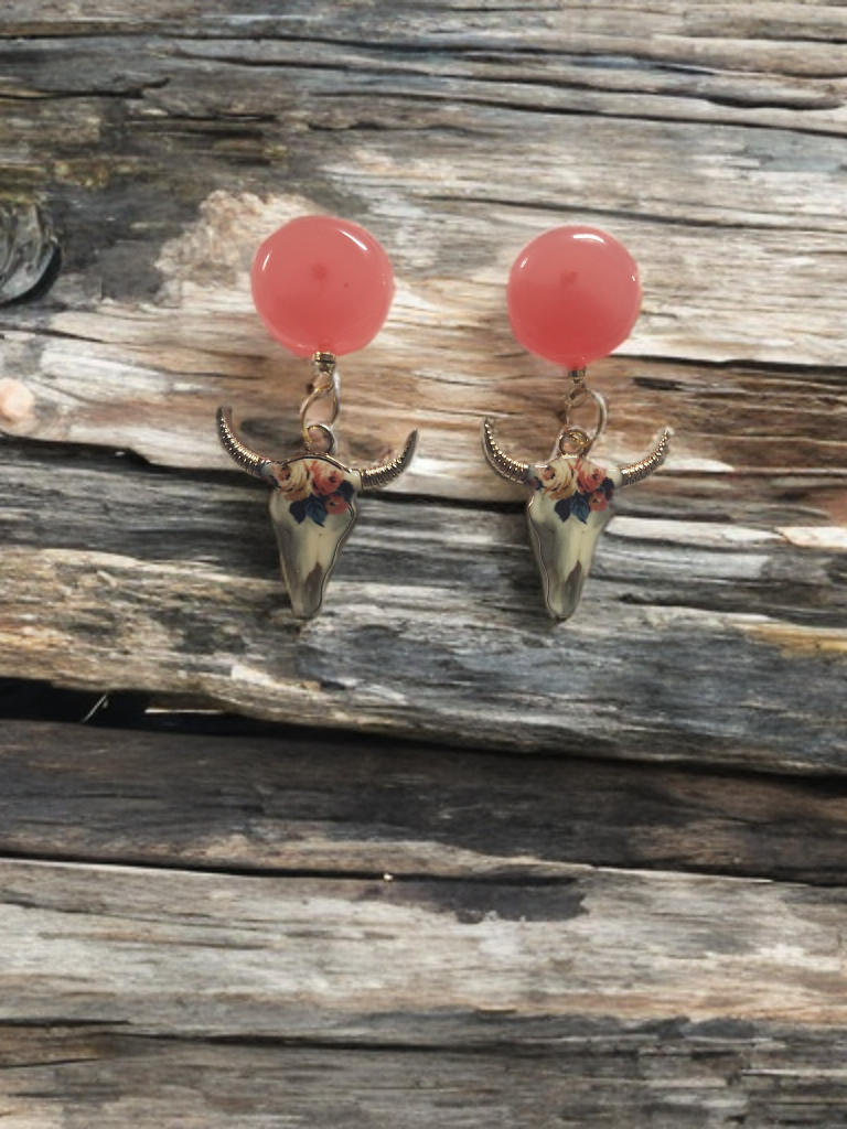 Candy Apple Longhorn Dangles